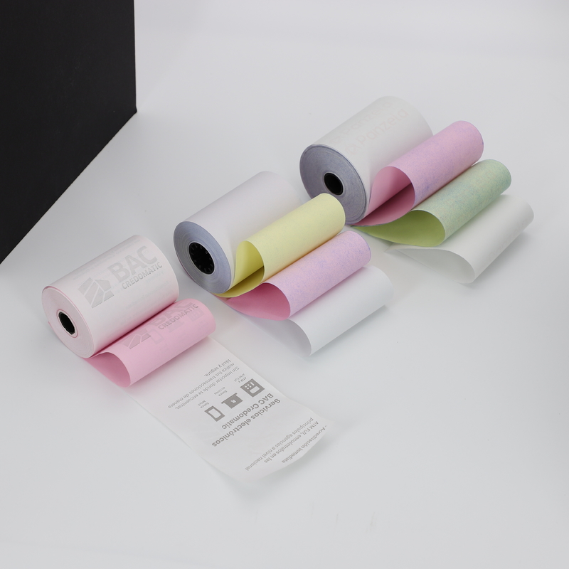 FSC Virgin Wood Pulp Carbonless Paper Roll For POS Roll / Print