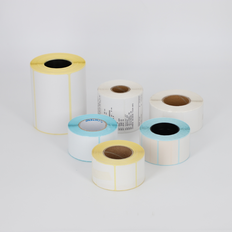 Customized Color Thermal Label Paper Roll for Sticker Labels, Direct self adhesive label