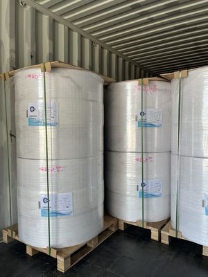 100% Jungholzzzellstoff Schwarz Bild 45/48/55gsm Jumbo Thermal Paper Roll zum Drucken